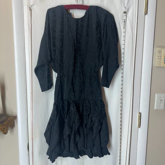 Vintage Silk Ruffled Dress - Picture 2 of 4